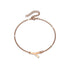 Bold Alphabet Letter Initial Charm Bracelet in Rose Gold Tone